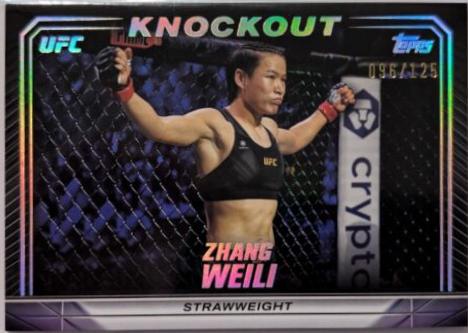 Zhang Weili 2024 Topps Knockout UFC Base #86 Holo Silver