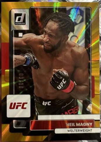 Neil Magny 2023 Panini Donruss UFC Base #37 Gold Laser