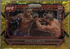 Jeremiah Wells 2023 Panini Prizm Under Card UFC Base #44 Gold