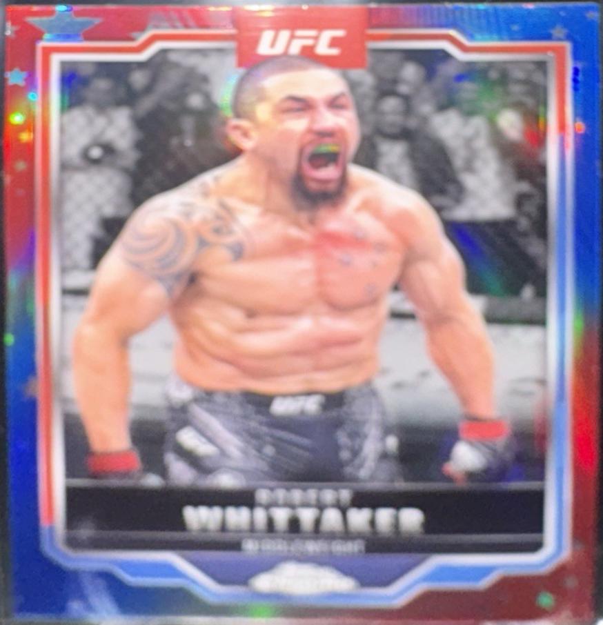 Robert Whittaker 2025 Topps Chrome UFC Base #78 Red & Blue Refractor