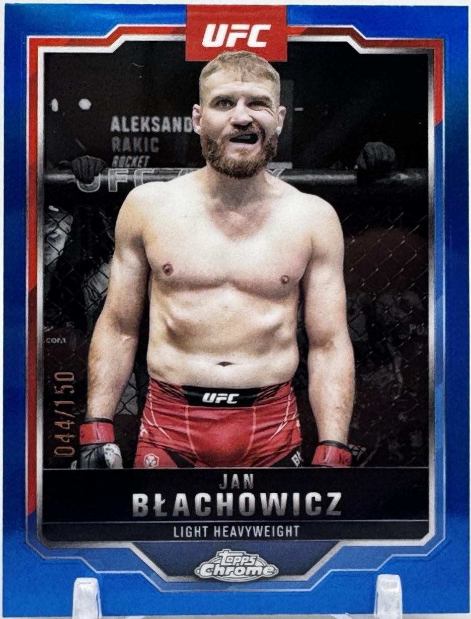 Jan Błachowicz 2025 Topps Chrome UFC Base #129 Blue Refractor