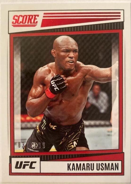 Kamaru Usman 2022 Panini Chronicles UFC Base Score #195 Red