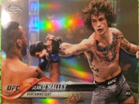 Sean O'Malley 2018 Topps Chrome UFC Base #84 Refractor