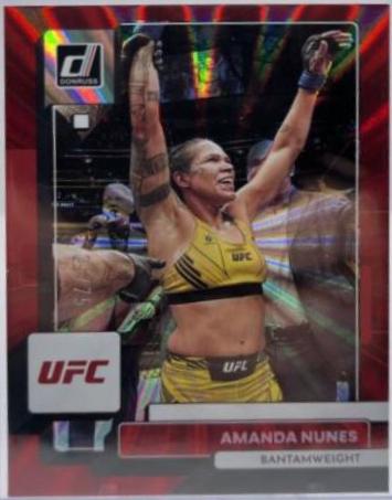 Amanda Nunes 2023 Panini Donruss UFC Base #146 Red Laser