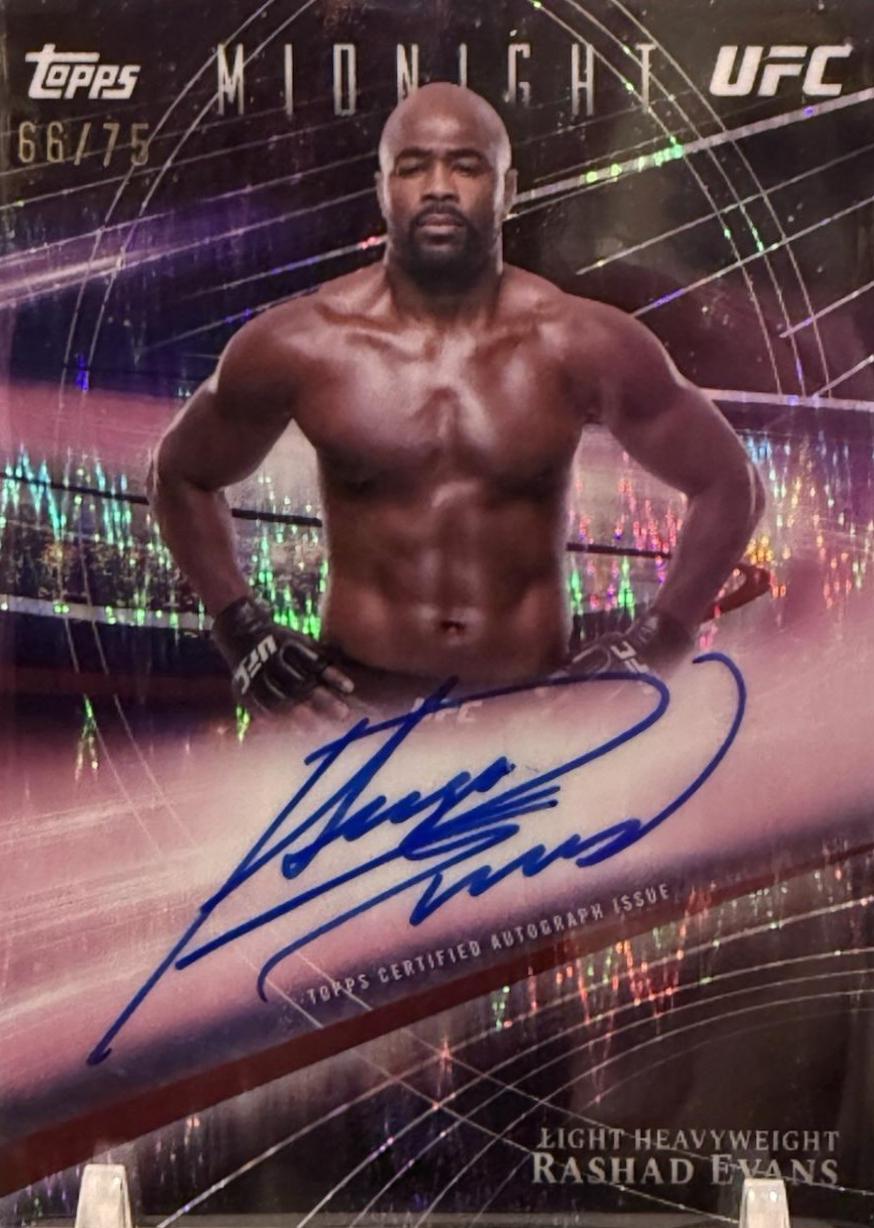 Rashad Evans 2026 Topps Midnight UFC Horizon Signatures #HZS-RE Dusk