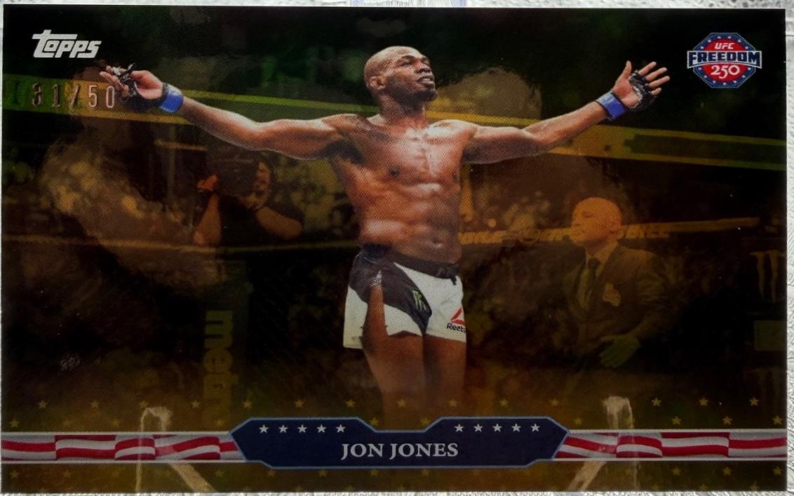 Jon Jones 2026 Topps UFC Freedom 250 Base #29 Gold