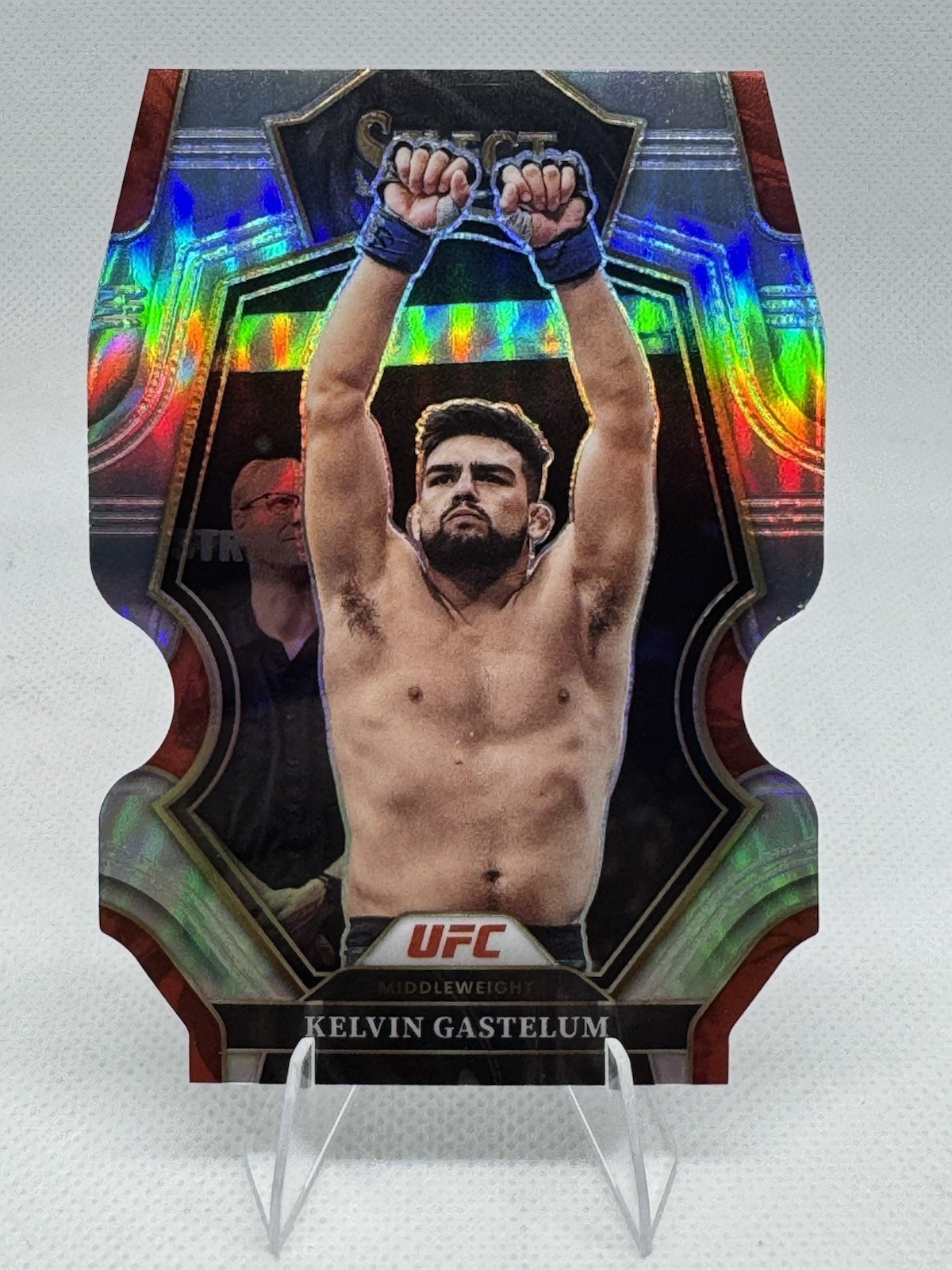 Kelvin Gastelum 2023 Panini Select UFC Premier Level #106 Silver Die Cut