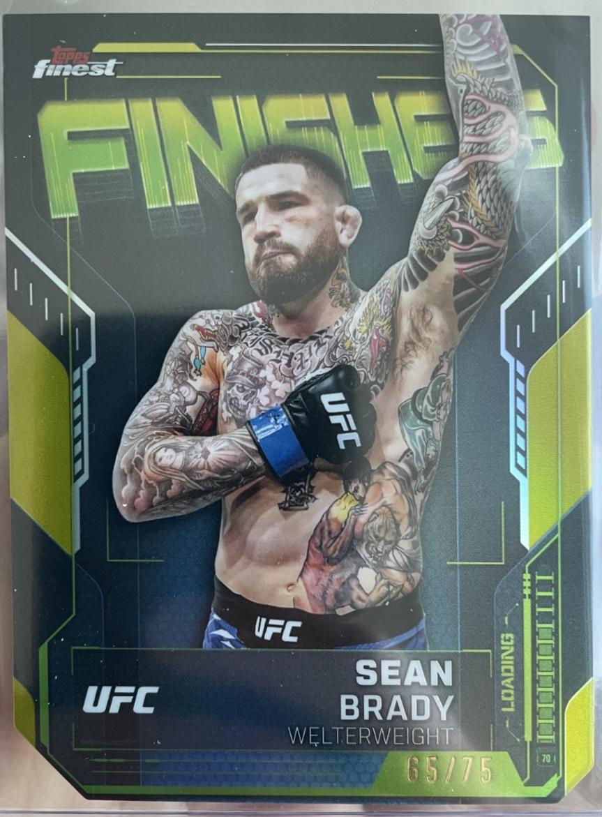 Sean Brady 2025 Topps Finest UFC Finishers #FN-24 Die-Cut Refractor
