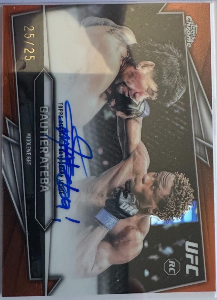 Ateba Gautier 2026 Topps Chrome UFC Base Autographs #BAV-AG Orange Refractor