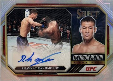 Shavkat Rakhmonov 2023 Panini Select UFC Octagon Action Signatures #OA-SHV Black Disco