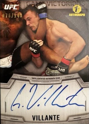 Gian Villante 2014 Topps UFC Knockout Autographs #KA-GV Red Ink