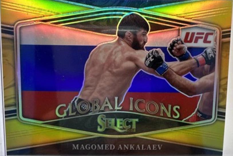 Magomed Ankalaev 2022 Panini Select UFC Global Icons #8 Gold