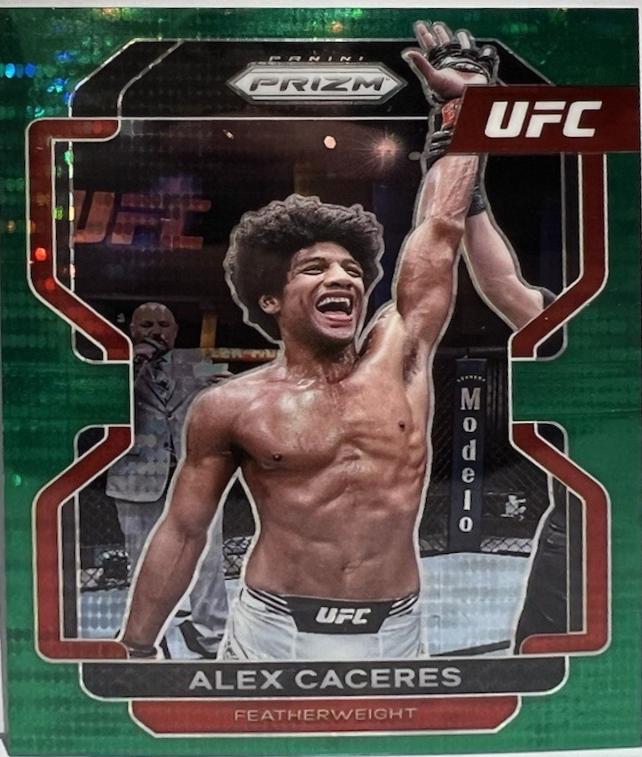 Alex Caceres 2022 Panini Prizm UFC Base #117 Green Pulsar