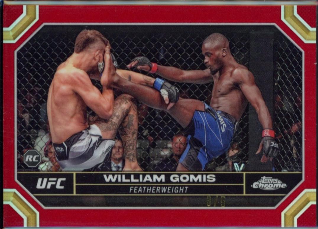William Gomis 2024 Topps Chrome UFC Base #199 Red Refractor