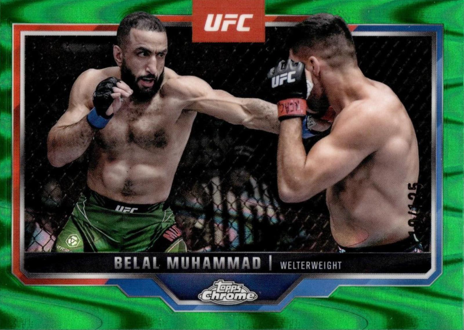 Belal Muhammad 2025 Topps Chrome UFC Base #126 Green Wave