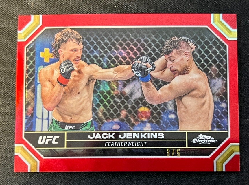 Jack Jenkins 2024 Topps Chrome UFC Base #84 Red Refractor