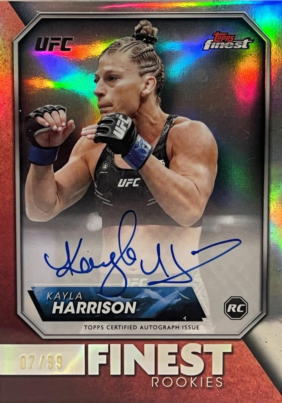 Kayla Harrison 2024 Topps Finest UFC Rookie Finest Autographs #RFA-KH Refractor
