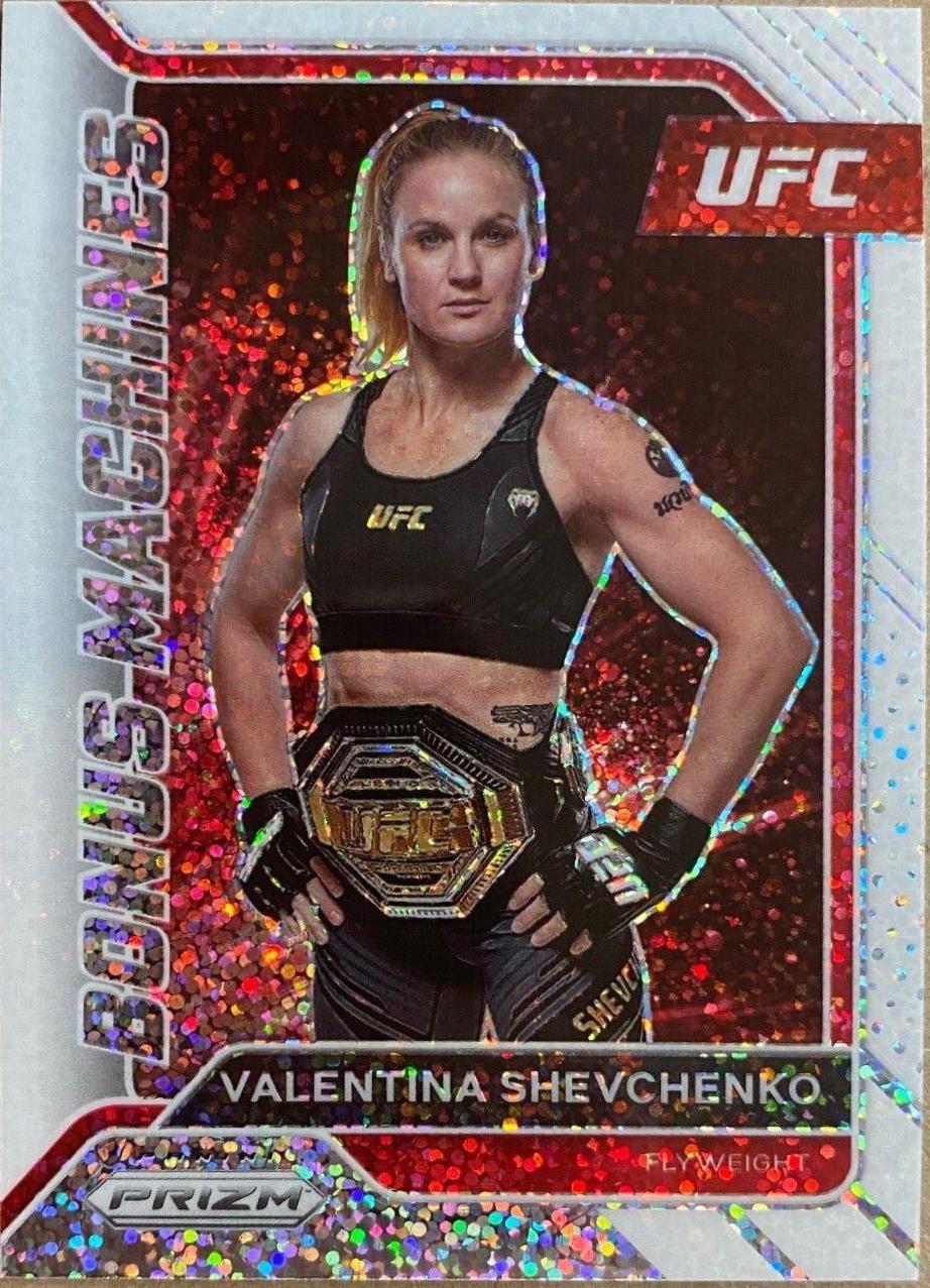 Valentina Shevchenko 2022 Panini Prizm UFC Bonus Machines #16 White Sparkle