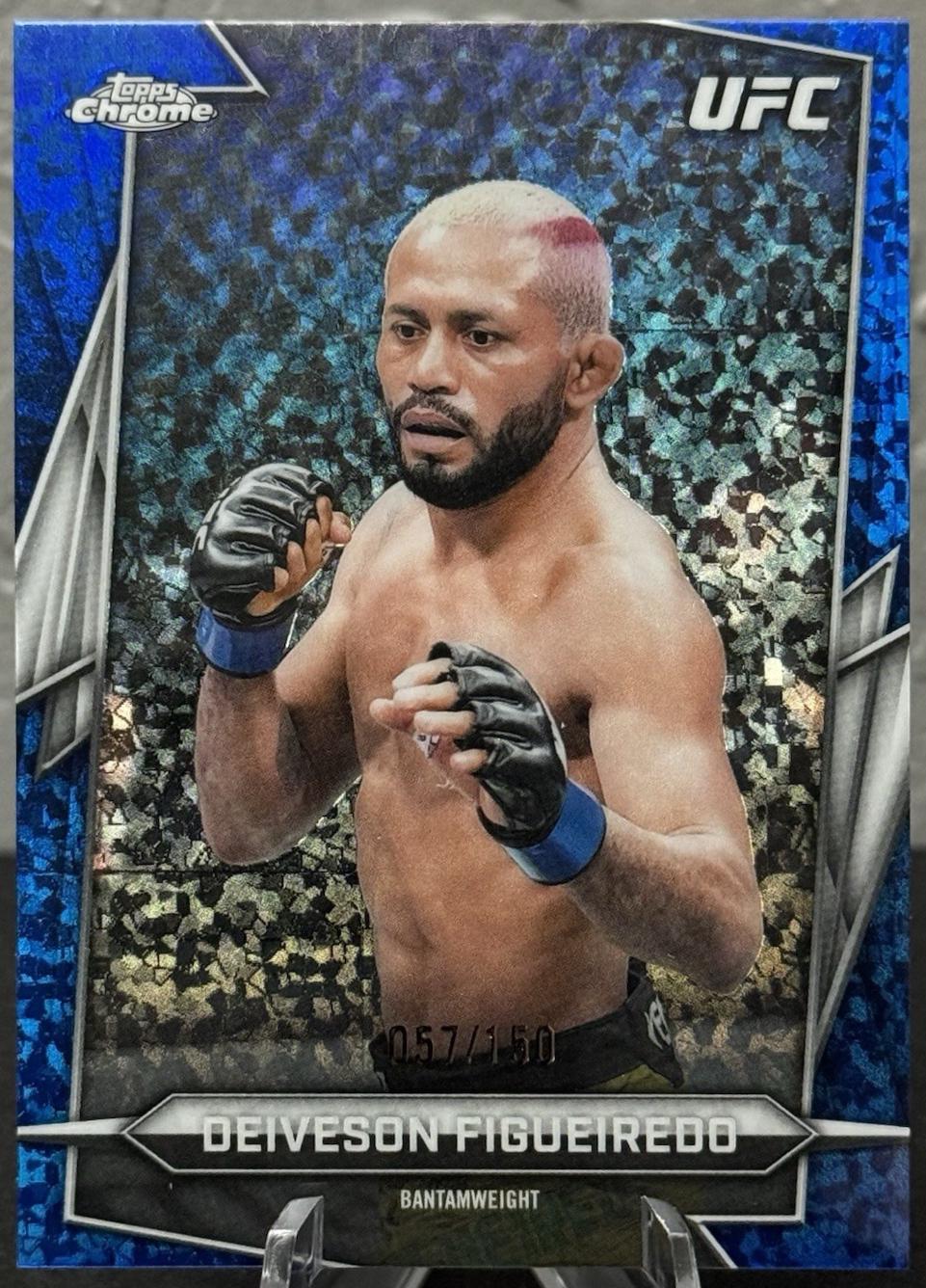 Deiveson Figueiredo 2026 Topps Chrome UFC Base #89 Blue Mini Diamonds Refractor