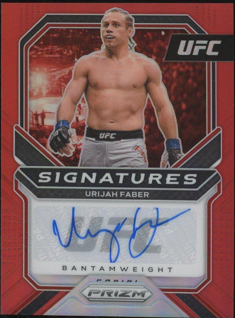 Urijah Faber 2021 Panini Prizm UFC Signatures #4 Red