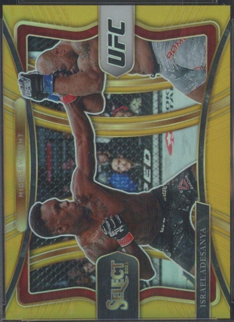 Israel Adesanya 2021 Panini Select UFC Premier Level #134 Gold