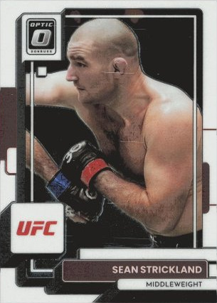 Sean Strickland 2023 Panini Donruss Optic UFC Base #82 Gold Vinyl