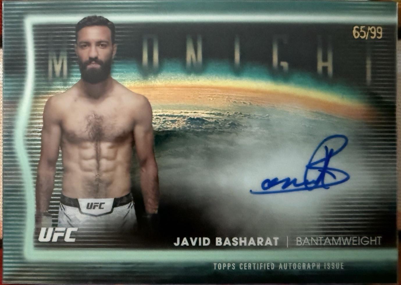 Javid Basharat 2025 Topps Midnight UFC Horizon Signatures #HNS-JB Twilight