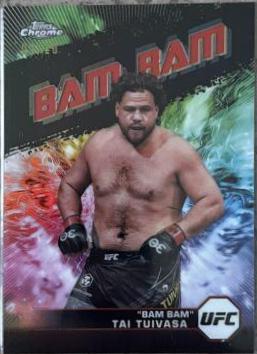 Tai Tuivasa 2024 Topps Chrome UFC AKA #AKA-18 Black Refractor