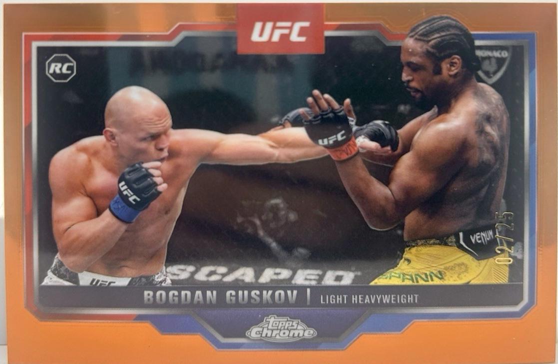 Bogdan Guskov 2025 Topps Chrome UFC Base #115 Orange Refractor