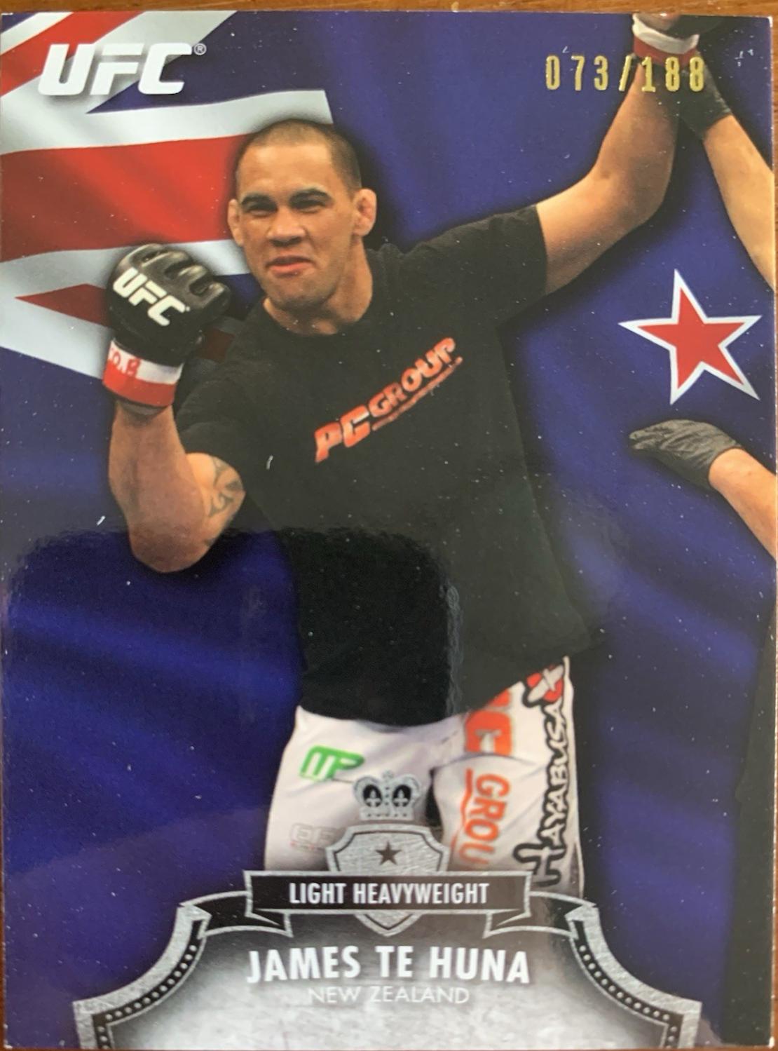James Te Huna 2012 Topps UFC Bloodlines Base #128 Flag