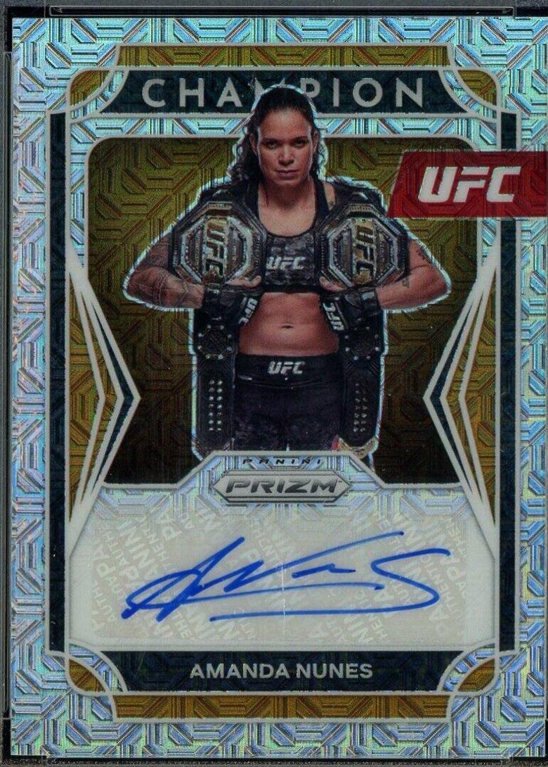 Amanda Nunes 2022 Panini Prizm UFC Champion Signatures #1 Mojo