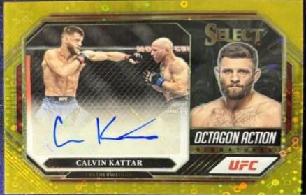 Calvin Kattar 2023 Panini Select UFC Octagon Action Signatures #2 Black
