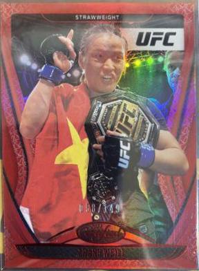Zhang Weili 2021 Panini Chronicles UFC Base Certified #136 Red
