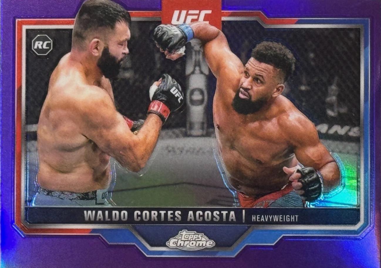 Waldo Cortes Acosta 2025 Topps Chrome UFC Base #19 Purple Refractor