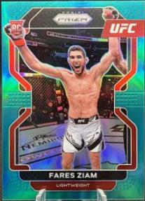 Fares Ziam 2022 Panini Prizm UFC Base #143 Teal