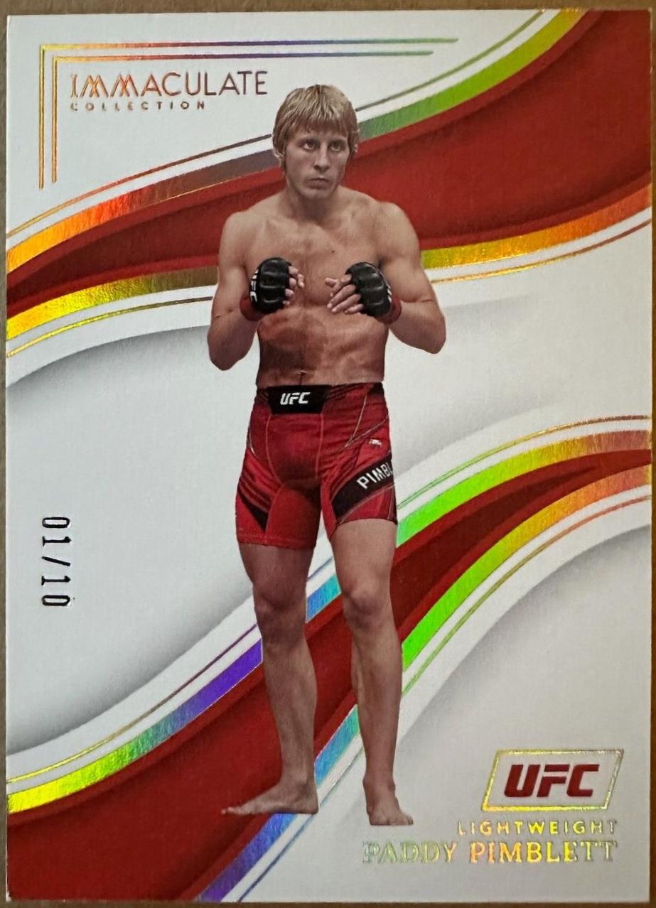 Paddy Pimblett 2023 Panini Immaculate Collection UFC Base #22 Gold
