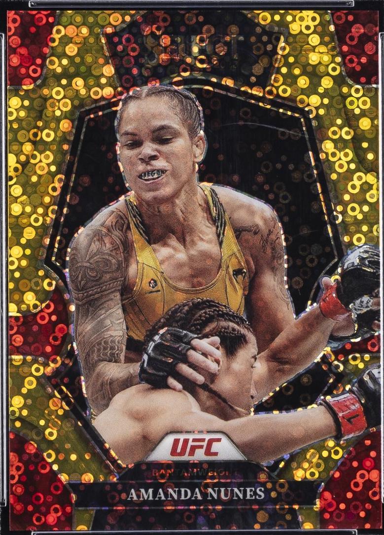 Amanda Nunes 2023 Panini Select UFC Premier Level #138 Gold Disco