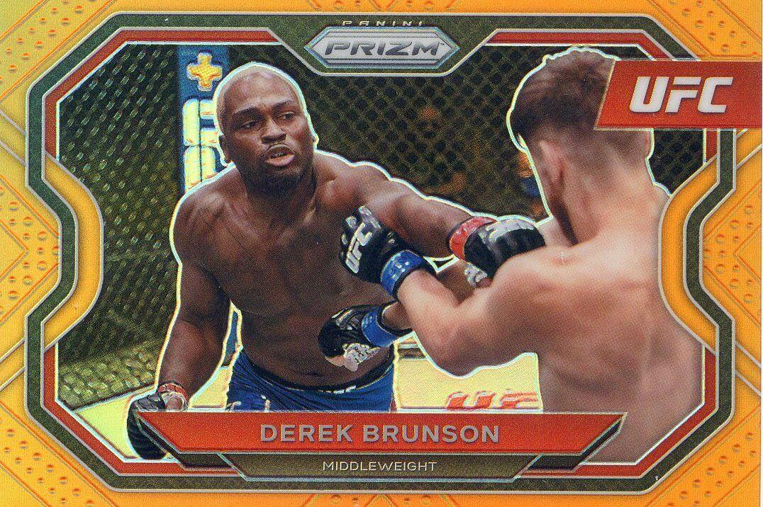 Derek Brunson 2021 Panini Prizm UFC Base #186 Orange