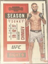 Khamzat Chimaev 2021 Panini Chronicles UFC Base Contenders Season Ticket #3 Red