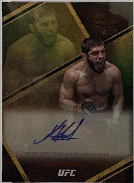 Islam Makhachev 2024 Topps Gold Label UFC Auric Autographs #AUA-IMV Red