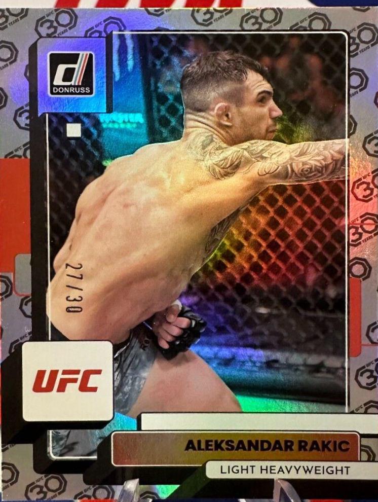 Aleksandar Rakic 2023 Panini Donruss UFC Base #26 30th Anniversary