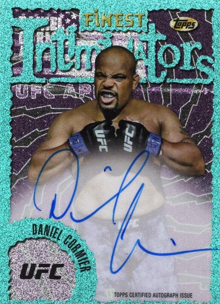 Daniel Cormier 2024 Topps Finest UFC Intimidators Autographs #IA-FCR Aqua Glitter Refractor