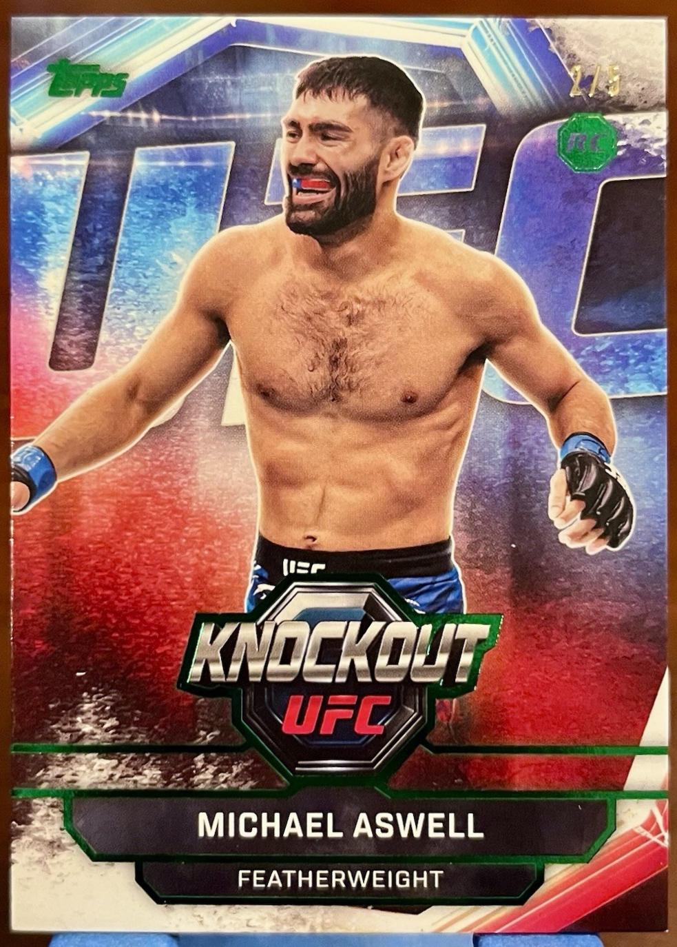 Michael Aswell 2026 Topps Knockout UFC Base #66 Lime Green