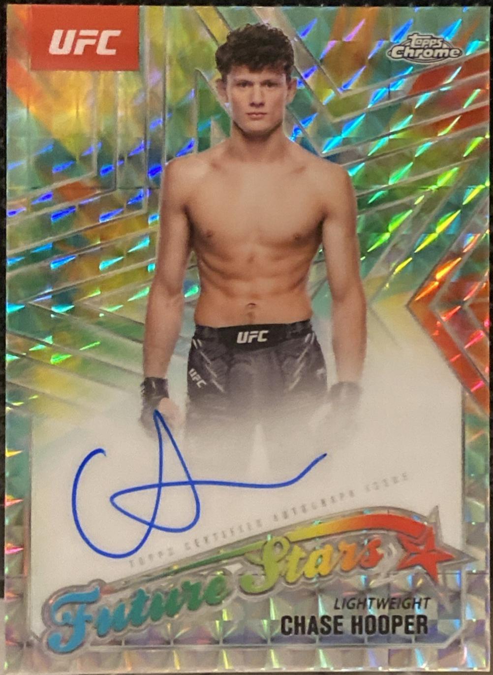 Chase Hooper 2025 Topps Chrome UFC Future Stars Autographs #FSA-CH Geometric Aqua Refractor