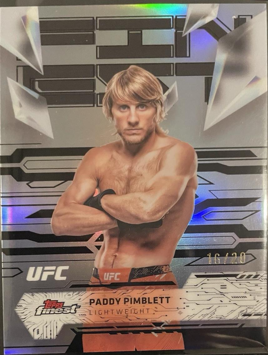 Paddy Pimblett 2025 Topps Finest UFC Base Uncommon #110 Red Refractor