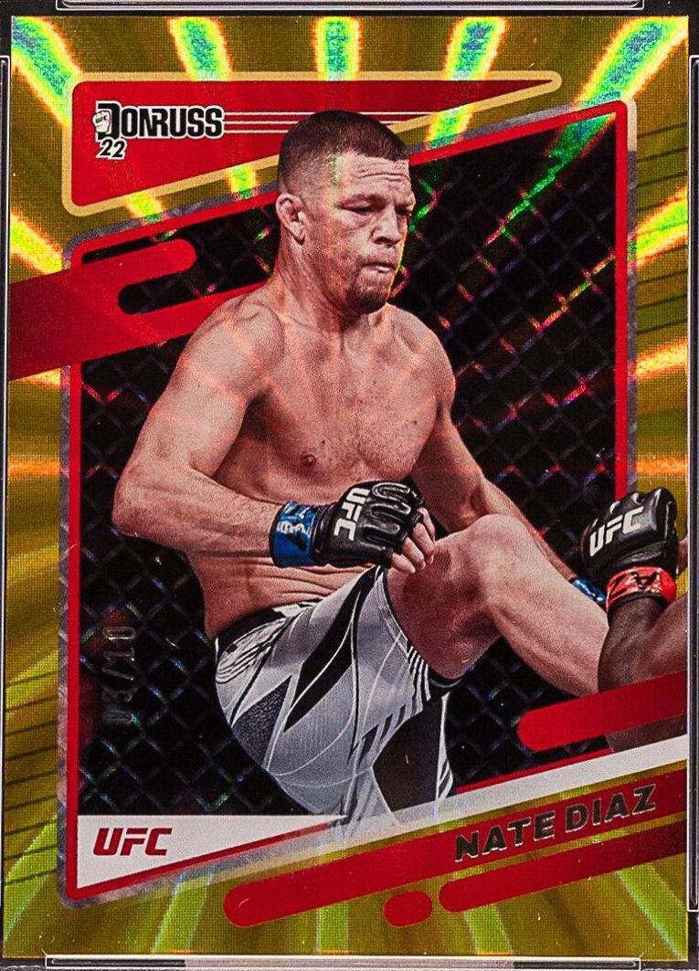 Nate Diaz 2022 Panini Donruss UFC Base #46 Gold