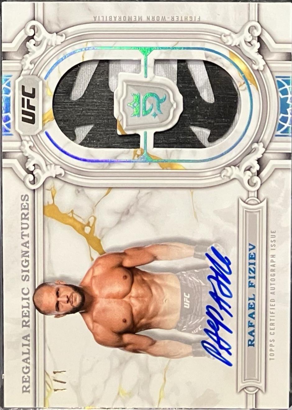 Rafael Fiziev 2024 Topps Royalty UFC Regalia Relic Signatures #RRS-RFV Green