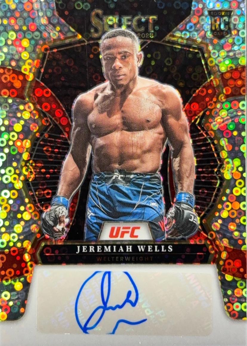 Jeremiah Wells 2023 Panini Select UFC Rookie Signatures #RS-JWL Disco