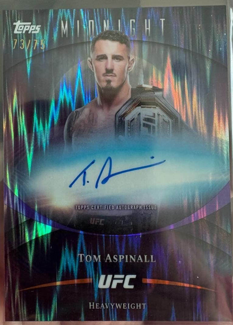 Tom Aspinall 2026 Topps Midnight UFC Base Autographs #BAV-TA Dusk