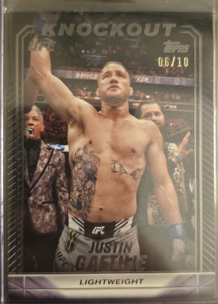 Justin Gaethje 2024 Topps Knockout UFC Base #83 Black